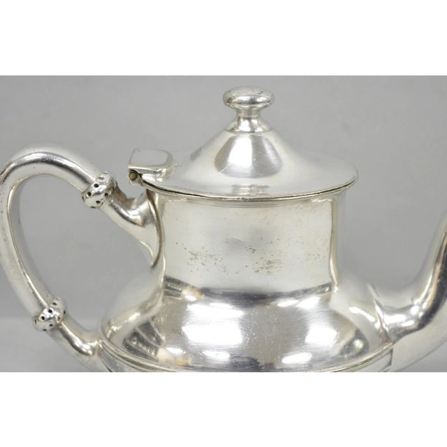 Antique Pennsylvania Railroad PRR Reed & Barton Small Silver Plated Teapot For Sale - Image 15 of 16