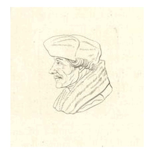 Thomas Holloway, Portrait of Erasmus, 1810, Etching For Sale