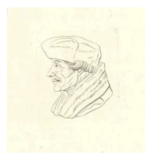 Thomas Holloway, Portrait of Erasmus, 1810, Etching
