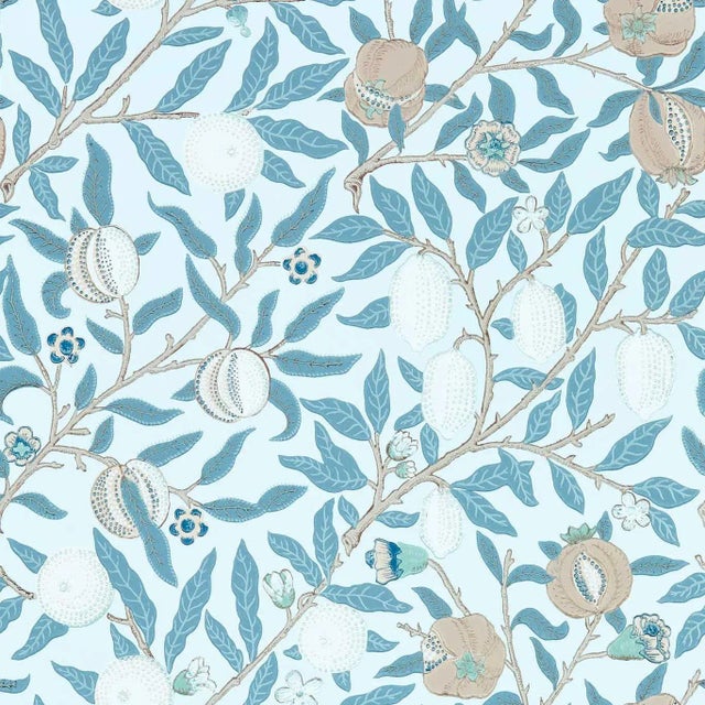 Morris & Co Fruit Wallpaper in Slate/Vellum - a Sample For Sale