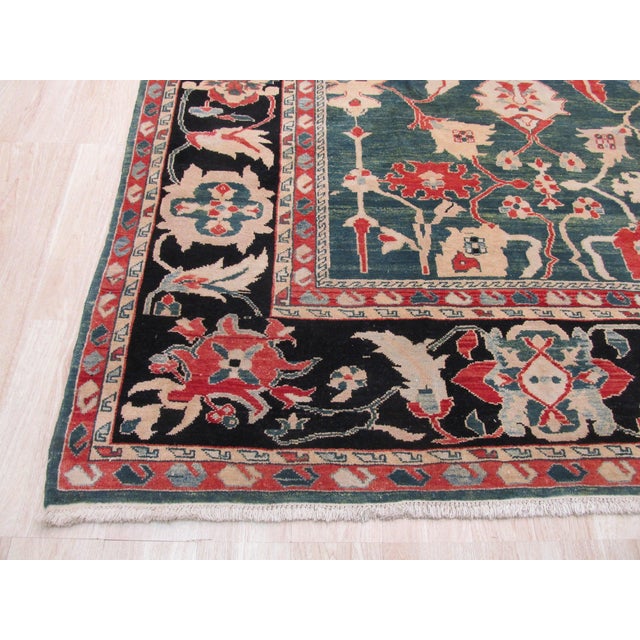 Hand-knotted in wool, this 14 x 20 green rug carpet is a commanding addition to our contemporary oversized rug collection....