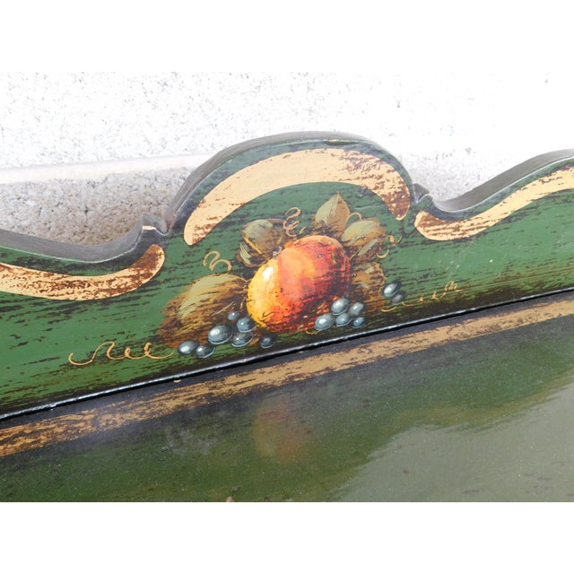 Antique Signed Peter Ompir Hand Paint Wash Stand 37"w For Sale - Image 16 of 18