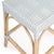 Wood Robias 24.5 in. Seat Height Rectangular Rattan Backless Counter Stool with Footrest, White/Sky Blue Dot / Natural Rattan Frame For Sale - Image 7 of 9