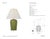 Thomas O'Brien by Visual Comfort Signature Opera 30" Table Lamp in Light Olive with Linen Shade Designer: Thomas O'Brien...