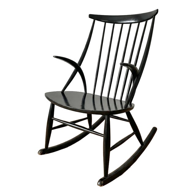 Vintage Danish Rocking Chair from Illum Wikkelsø, 1950s For Sale