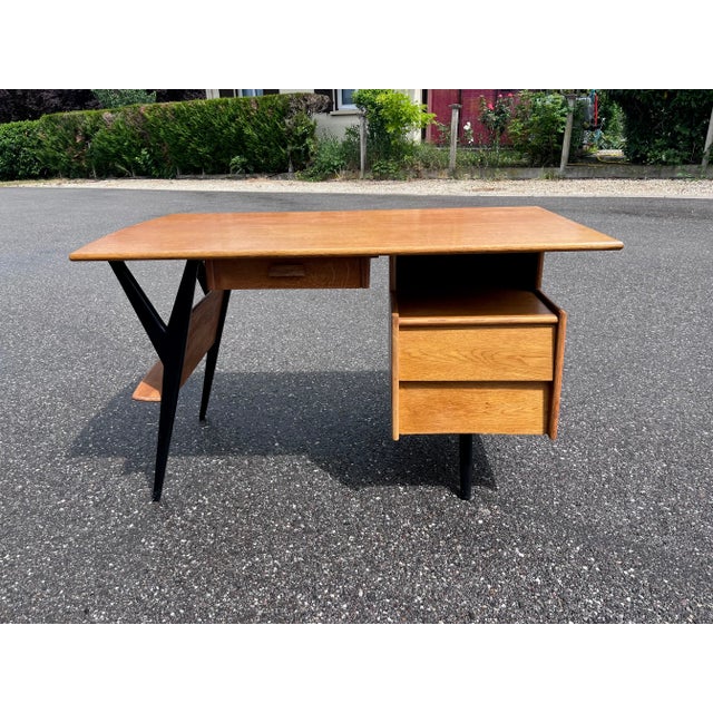 1950s Vintage Desk by Louis Paolozzi, 1950s For Sale - Image 5 of 11