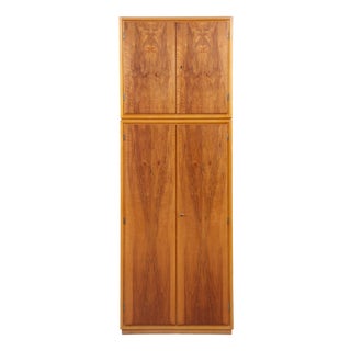 Mid-Century Wardrobe with Clothes Rail and Compartments, 1960s For Sale