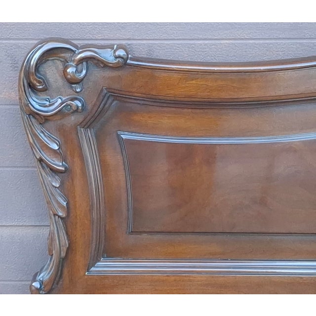 2000 - 2009 Karges Rococo Style Mahogany King Size Headboard For Sale - Image 5 of 9