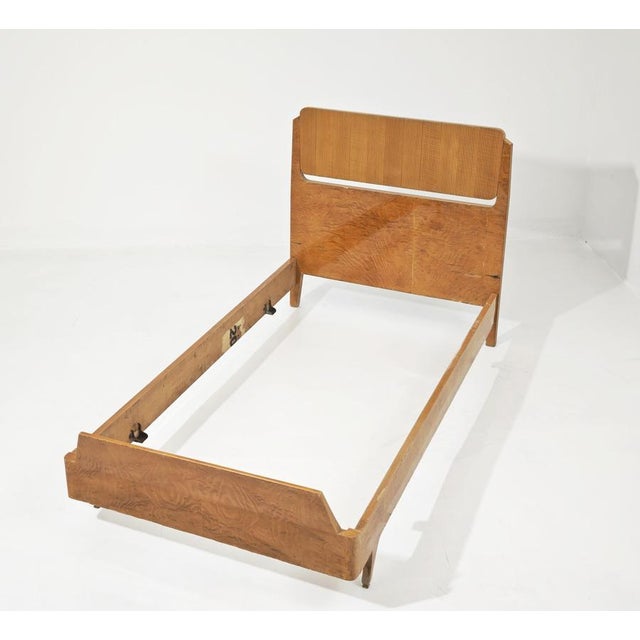 Single Wooden Bed in the style of Ponti or La Permanente Cantù, Italy, 1950s For Sale - Image 4 of 18