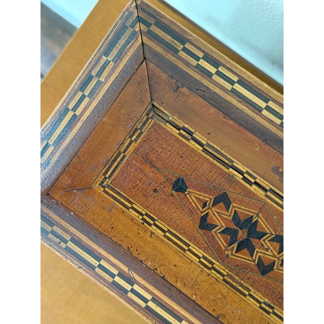 Late 19th Century Inlaid Marquetry Jewelry Casket For Sale - Image 11 of 12