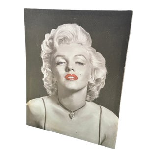 1990s Black and White Marilyn Monroe Print on Canvas Reproduction For Sale