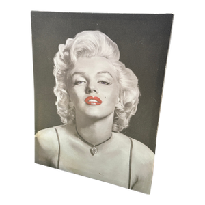 1990s Black and White Marilyn Monroe Print on Canvas Reproduction