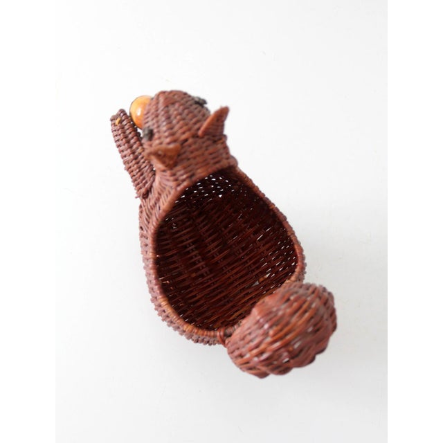 Wood Vintage Wicker Squirrel Basket For Sale - Image 7 of 13