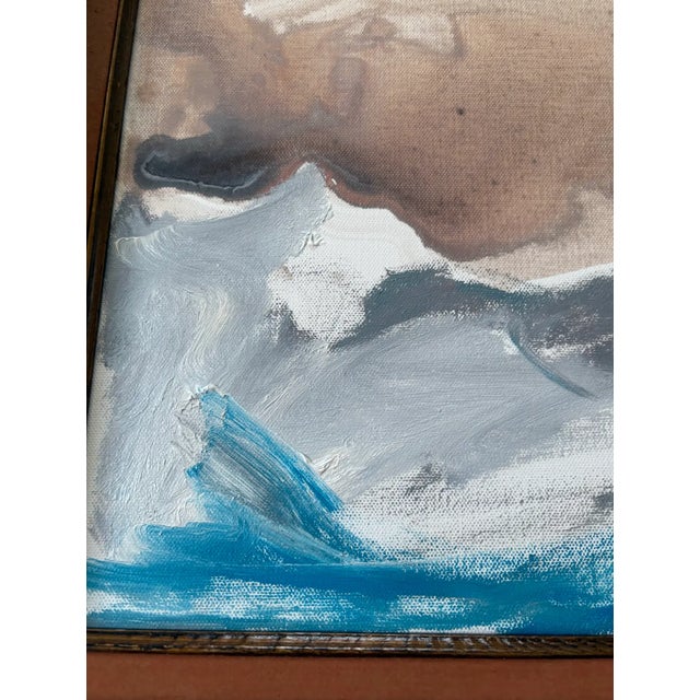 Abstract Matthew Izzo Oil Painting in Vintage Wood Frame For Sale - Image 3 of 3