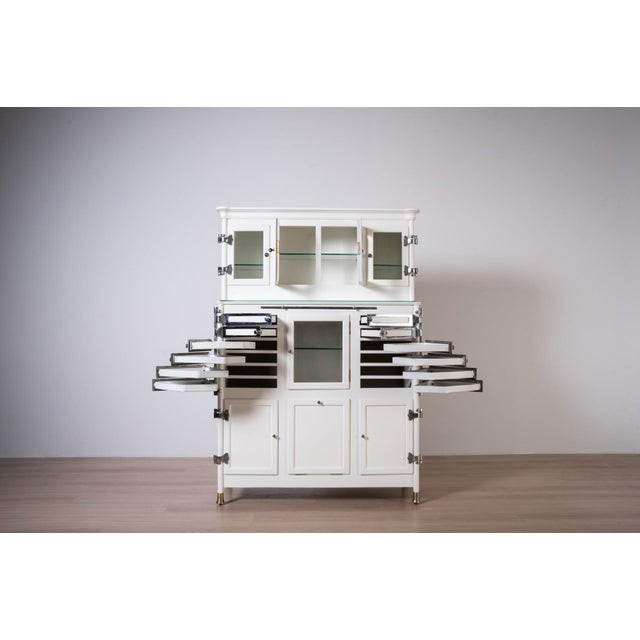 An exceptionally rare German dental instrument cabinet manufactured by Arnold Biber of Pforzheim, dating from the early...