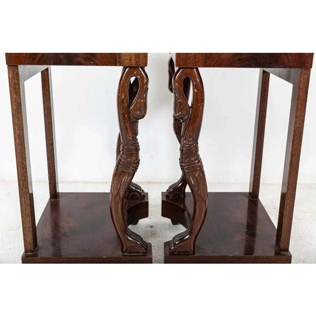 French Swan Neck Bedside Tables, Set of 2 For Sale - Image 12 of 18