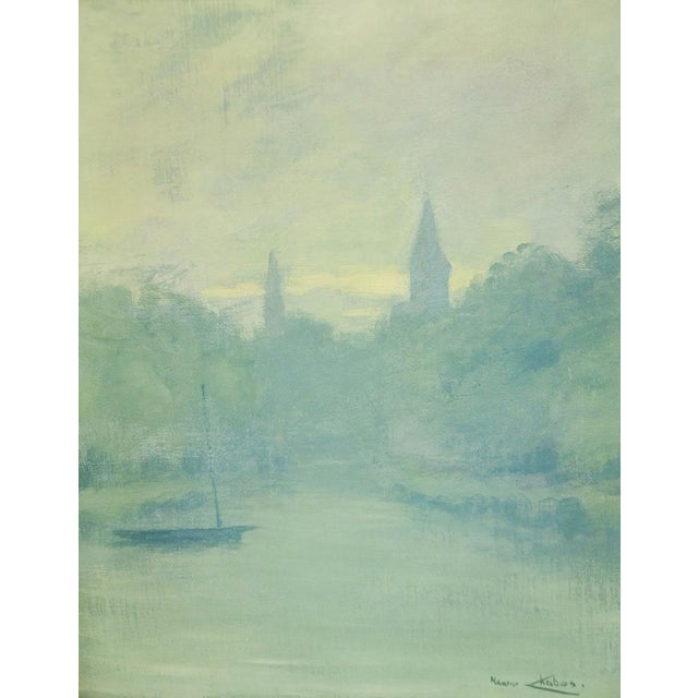 Maurice Chabas, River Landscape, 1890s-1910s, Oil on Canvas, Framed For Sale - Image 3 of 9