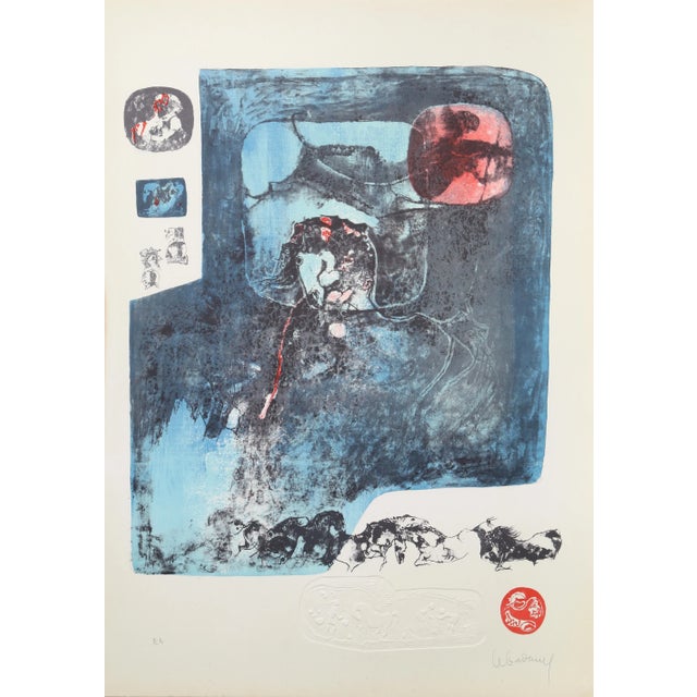 Modern Hoi Lebadang, 1 From the 10 Horses Portfolio, Lithograph For Sale - Image 3 of 3