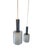 Vintage Mid-Century Modern Cylindrical Glass 3 Light Cascading Pendant Chandelier Panton Style For Sale - Image 9 of 16