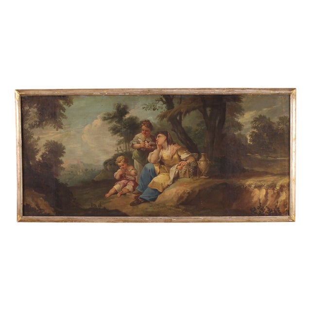 French Artist, Rococo Genre Scene, 1770, Oil on Canvas For Sale