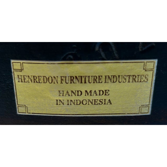 Brown Vtg. Pair of Henredon Chippendale Heavily Carved Solid Mahogany Arm Chairs For Sale - Image 8 of 12