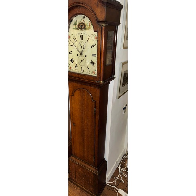 Brown Late 18th Century Georgian Era English Grandfather Clock For Sale - Image 8 of 8