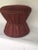 Leather Embossed Hourglass Stool For Sale In New York - Image 6 of 6