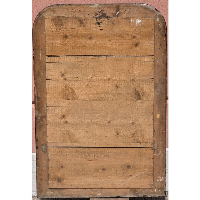 French Gold Leaf Gilded and Black Lacquered Mirror, Late 19th Century For Sale - Image 3 of 10