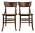 Antique Solid Oak Bentwood Curved Back Dining Chairs - Pair For Sale