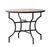 Matthew Izzo Home Moroccan Zellige Unglazed Pink Tile and Iron X Base 40" Round Bistro Table For Sale - Image 4 of 4