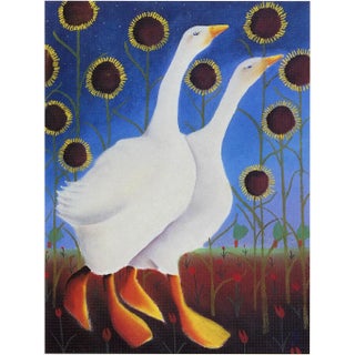 Mackenzie Thorpe "Out Together" Hand Signed Numbered Serigraph Art Print For Sale