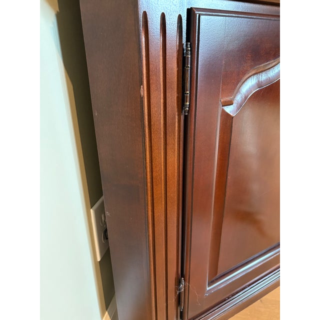 Wood Styled After Thomasville Corner Curio For Sale - Image 7 of 7