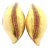 1980s Italian Forza 18k Hammered Gold and Ruby Ear Clips, Pair For Sale