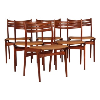 Model U20 Dining Chairs in Teak by Johannes Andersen for Uldum Møbelfabrik, Set of 6 For Sale
