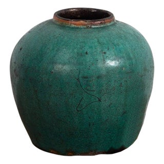 Antique Chinese Green Vase For Sale