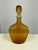 Mid-Century Modern Diamond Star Amber Pressed Glass Fan Form Decanter + Hobnail Stopper, Vintage For Sale - Image 3 of 12