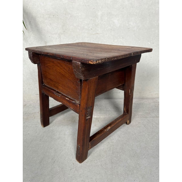 Wood Vintage Brutalist Table, 1940s For Sale - Image 7 of 18