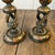 Kashmiri Hand-Painted Floral Gilt Papier Mache Candlesticks, Early 20th Century, Set of 2 For Sale - Image 5 of 9