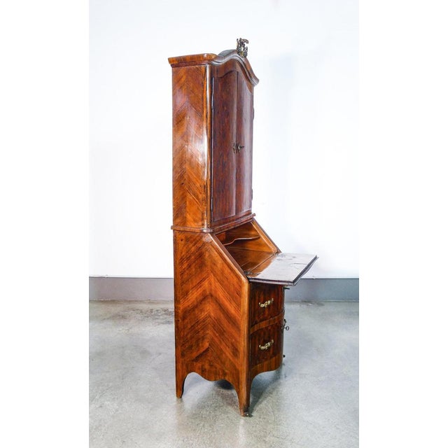 Louis XV Geometric Secretary Cabinet, 1700s For Sale - Image 13 of 14