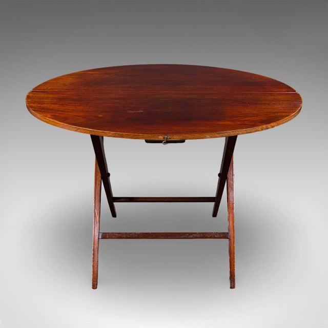 1900 - 1909 Antique Kitchen Garden Table, English, Folding, Coaching, Occasional, Victorian For Sale - Image 5 of 12
