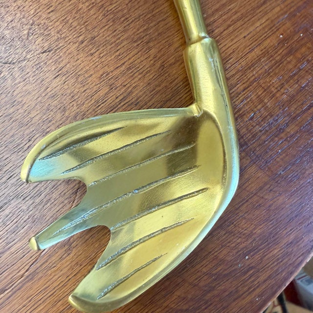 Brass Vintage Brass Golf Club Salad Servers - A Pair For Sale - Image 8 of 8