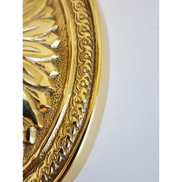 Brass Neoclassical Style Brass Wall Sconces - A Pair For Sale - Image 8 of 12