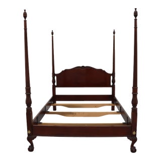 Drexel Heritage Queen Mahogany Poster Bed For Sale
