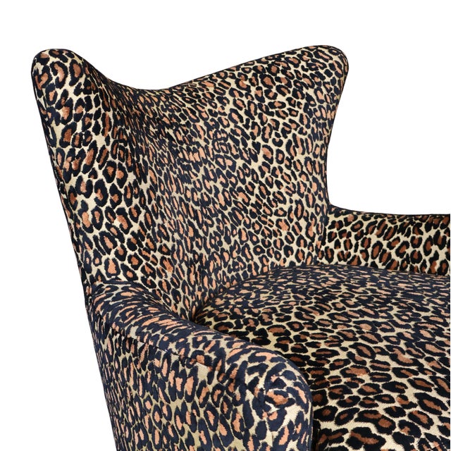2020s Leopard Print Upholstered Accent Chair by Burton James, Made in California For Sale - Image 5 of 9