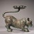 Late 19th Century Bronze Tiger-Form Fruit Tray, 2600g, Archaic Motifs, Sculptural Stand For Sale In Los Angeles - Image 6 of 10