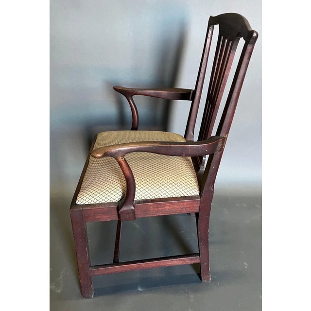 18th Century British Mahogany Armchair For Sale - Image 4 of 8