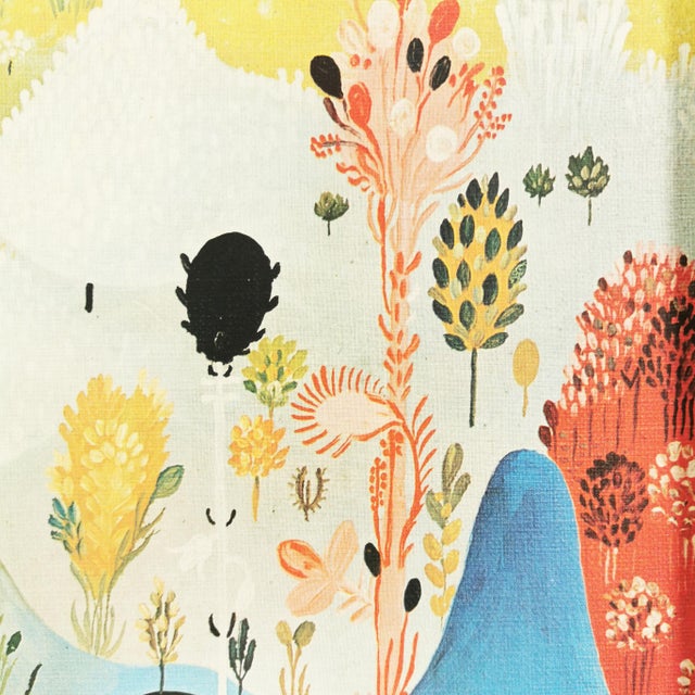 Vangel Naumovski, Surrealist Composition, Print on Canvas, 1960s-1970s For Sale - Image 4 of 12