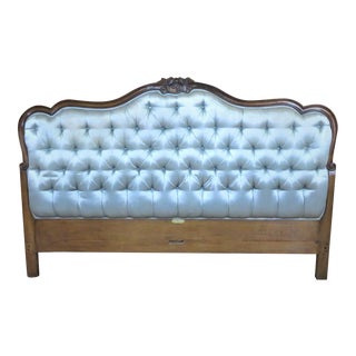 French Style Tufted Queen Headboard For Sale