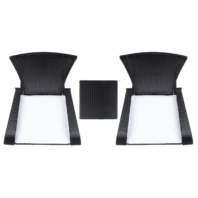 2020s Edna 3-Piece Lounge Set, Black/White Cushion For Sale - Image 5 of 9