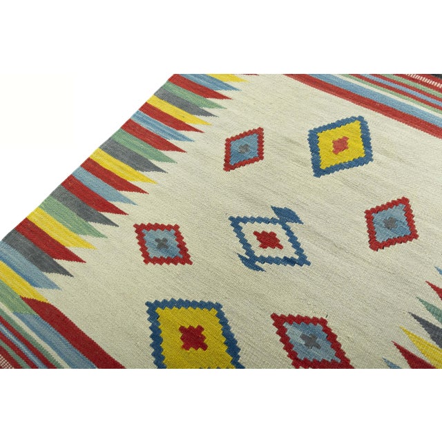 Handwoven Kilim Rug For Sale - Image 4 of 9